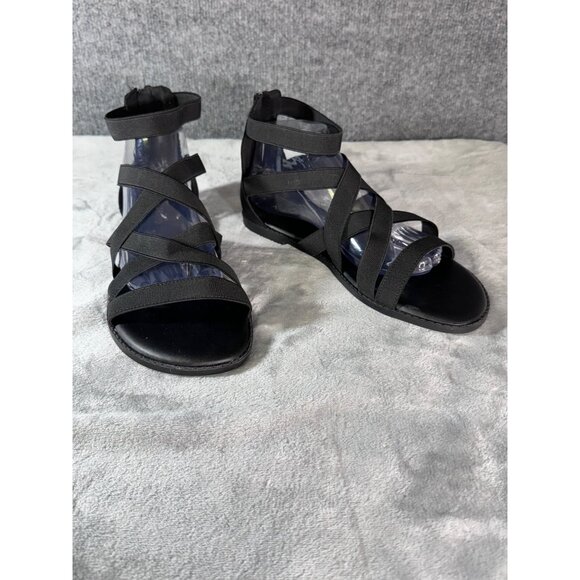 Torrid Womens shoes 8.5WW Black Gladiator Stretch Sandals Pre-Owned - Picture 12 of 16